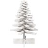 vidaXL Kerstdecoratie kerstboom 80 cm massief grenenhout wit