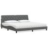 vidaXL Bed met matras stof donkergrijs 200x200 cm