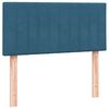 vidaXL Boxspring met matras fluweel donkerblauw 100x210 cm