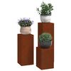 vidaXL Plantenstandaard 3 pcs Roestig Cortenstaal