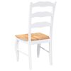 vidaXL Eetkamerstoelen 2 stuks Wit Massief Hout Rubber