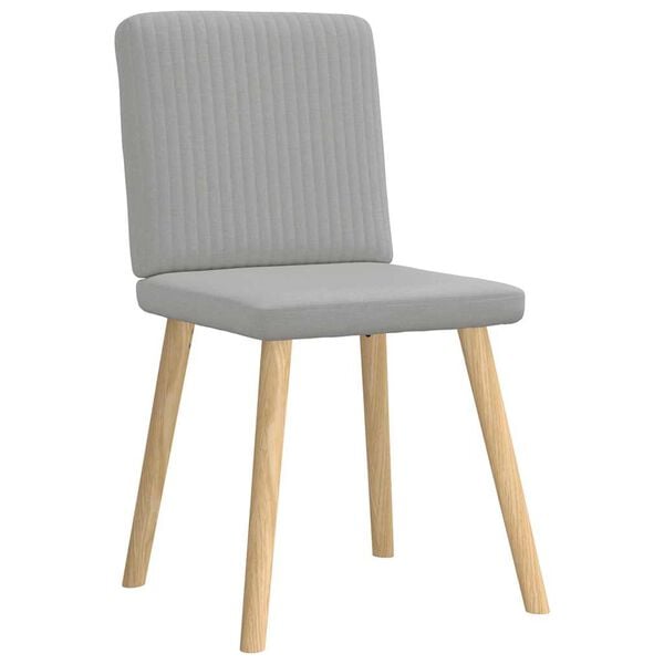 vidaXL Eetkamerstoelen 4 st stof wolk grijs