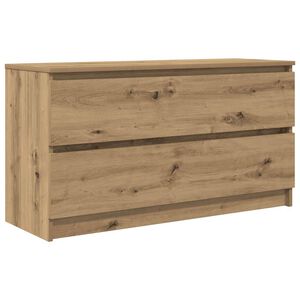vidaXL Tv-meubel 100x35x54 cm bewerkt hout artisanaal eikenkleurig