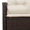 vidaXL Tuinbank met kussen 120 x 62 x 69 cm poly rattan