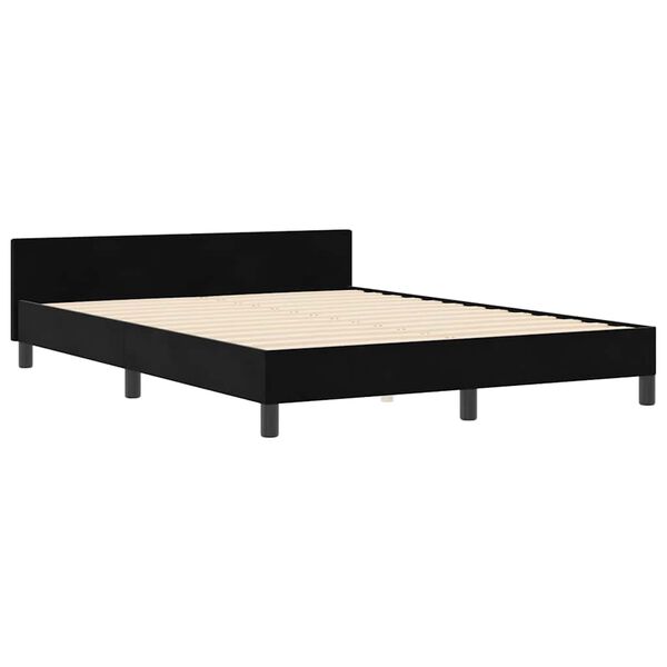 vidaXL Boxspringbed met hoofdeinde Zwart 160 x 200 cm Fluweel