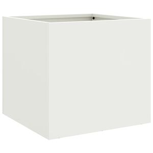 vidaXL Plantenbak 32x30x29 cm staal wit