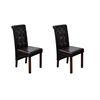 vidaXL Eetkamerstoelen 2 st kunstleer bruin