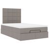 vidaXL Ottoman bed met matras en LED's 120x190 cm stof taupe