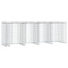 vidaXL Schanskorf voor vuilnisbak 350x91x120 cm gegalvaniseerd ijzer