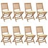 vidaXL Tuinstoelen 8 st inklapbaar met kussens massief acaciahout