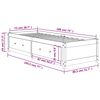 vidaXL Bedbank zonder matras wasbruin 75x190 cm massief grenenhout
