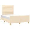 vidaXL Bedframe zonder matras 120x200 cm stof cr&egrave;mekleurig
