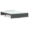 vidaXL Bedframe massief hout grijs 140x190 cm