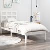 vidaXL Bedframe massief hout wit 90x190 cm