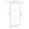 vidaXL Schuifdeur met beslag 102,5x205 cm gehard glas en aluminium