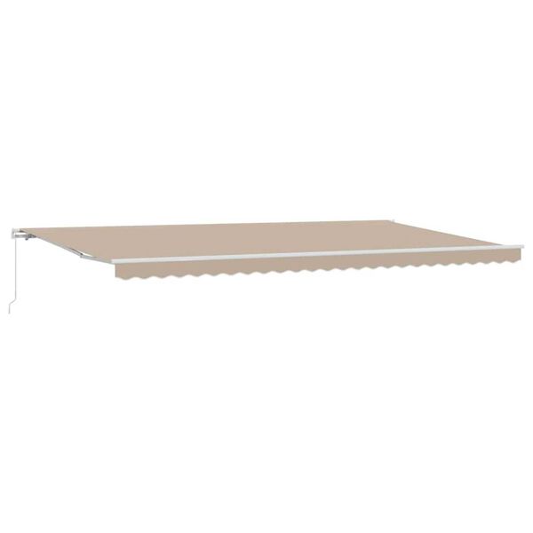 vidaXL Inklapbaar Zonnescherm Beige 600 × 300 cm Polyester en Metaal