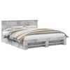 vidaXL Bedframe met hoofdeinde Beton Grijs 200 x 200 cm Bewerkt hout