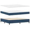 vidaXL Boxspringbed met matras met hoofdeinde Blauw 200 x 200 cm Stof