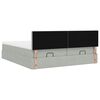 vidaXL Ottoman bed met matrassen en LED's 180x200cm fluweel lichtgrijs