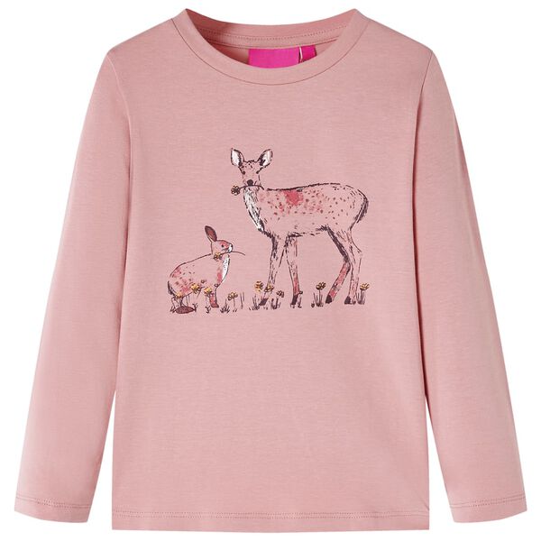 Kindershirt met lange mouwen 116 roze