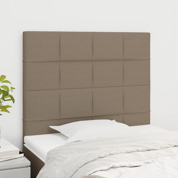 vidaXL Hoofdbord taupe 90x5x118/128 cm Stof