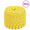 vidaXL Boottouw 6 mm 25 m polypropyleen geel