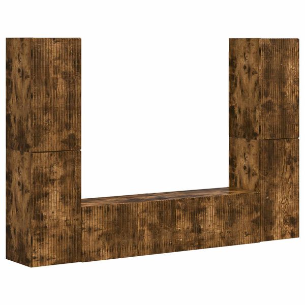 vidaXL Tv-meubelset 6 pcs Gerookt eiken Bewerkt hout