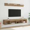 vidaXL TV Wandkast Set met LED 5 pcs Artisan Eiken Bewerkt hout