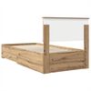 vidaXL Bedframe met hoofdeinde Artisan Eiken 100 x 200 cm Bewerkt hout