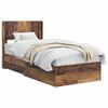 vidaXL Bedframe met opbergruimte en hoofdbord Oud hout 100 x 200 cm