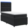 vidaXL LED Boxspring Bed met Matras Zwart 80 x 200 cm Fluweel