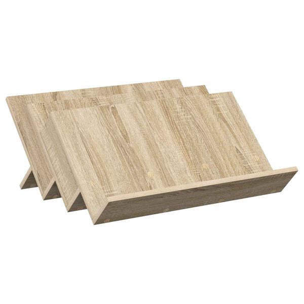 vidaXL Tijdschrift Rek Sonoma Eiken 65 x 53 x 28,5 cm Bewerkt hout