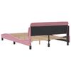 vidaXL Bedframe met hoofdeinde "Dover" 120x200 cm fluweel roze