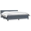 vidaXL Boxspring met matras fluweel donkergrijs 180x210 cm