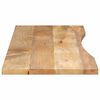 vidaXL Bureaublad met ronding 160x50x2,5 cm massief ruw mangohout