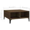 vidaXL Salontafel 60x60x30 cm spaanplaat bruin eikenkleur