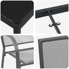 vidaXL Tuin eettafelset 3 pcs Antraciet Gepoedercoat staal