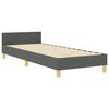 vidaXL Bedframe met hoofdeinde Donkergrijs 100 x 200 cm Stof