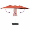vidaXL Tuinparasol Terracotta 385 x 209 x 244 cm Polyester en staal