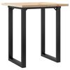 vidaXL Eettafel O-frame 70x70x75,5 cm massief grenenhout en staal