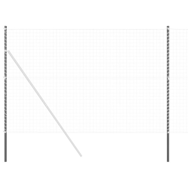 vidaXL Afrasteringspaal 2 pcs Grijs Poedergecoat staal