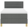 vidaXL Boxspringbed met matras Donkergrijs 90 x 190 cm Stof