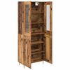 vidaXL Hoge kast 2 pcs Oudhout Bewerkt hout