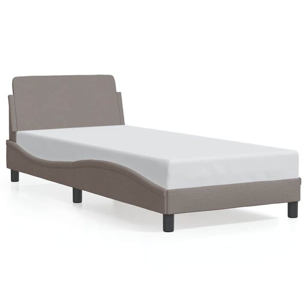 vidaXL Bedframe met hoofdeinde "Dover" 80x200 cm stof taupe