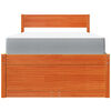 vidaXL Bed met lades en matras massief grenenhout wasbruin 90x200 cm