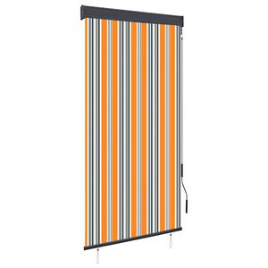 vidaXL Rolgordijn voor buiten 80x250 cm geel en blauw