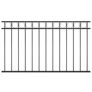 vidaXL Schuttingpaneel ASSEN staal 163x80 cm zwart