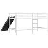 vidaXL Kinder loft bedframe met glijbaan Wit en Antraciet