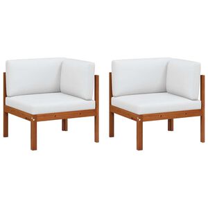 vidaXL Tuinhoekbanken 2 st met kussens acaciahout & touw