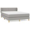 vidaXL Boxspring met matras stof lichtgrijs 140x200 cm